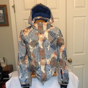 Phibee Skiwear Kids Ski Jacket - Blue and Black